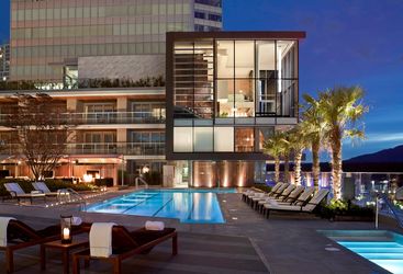 Pool and hotel exterior