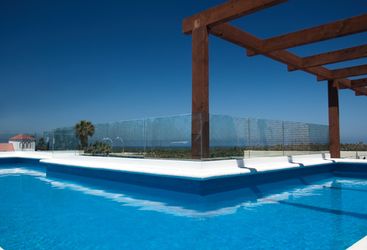 The swimming pool at Hotel Guaycura, luxury hotel in Mexico