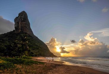 Mountain sunset view