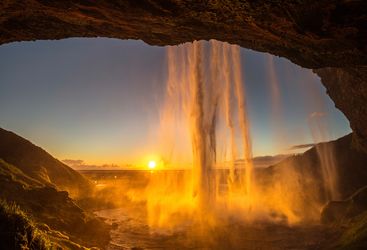 Seljalandsfoss waterfall in Southern Iceland