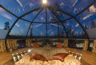 Interior shot at the Levi Igloos