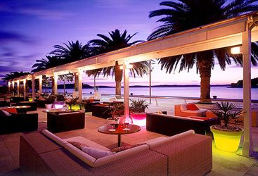 The water terrace at Hotel Riva, luxury hotel in Croatia