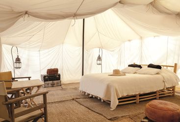 scarabeo desert camp inside tent