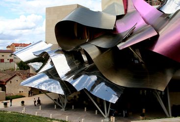 Exterior design at Hotel Marques de Riscal, luxury hotel in Spain