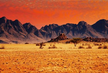 Desert rocks and dunes