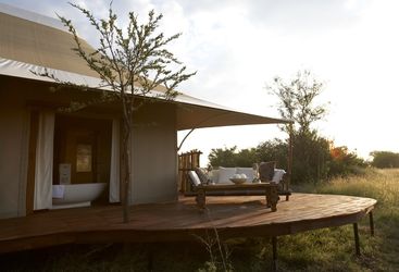 Terrace at the Sayari Camp, luxury camp in Tanzania