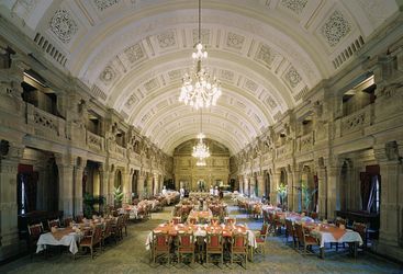 Interior at Umaid Bhawan, luxury hotel in India