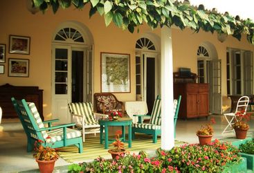 Verandah at Glenburn Tea Estate, luxury hotel in India