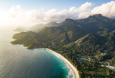 A Seychelles island from above