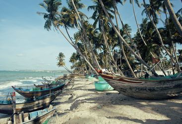 Boats at Hoi an Beach
