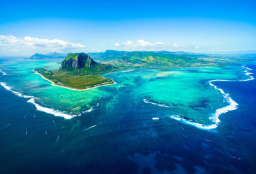 Aerial of Mauritius