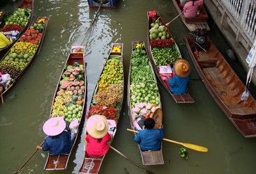Floating market in Bangkok