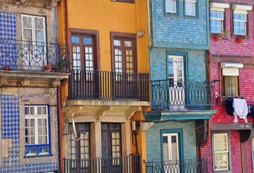 Multicoloured balconies, Porto