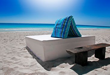 Beach bed at Be Tulum