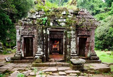 Overgrown temple, Laos