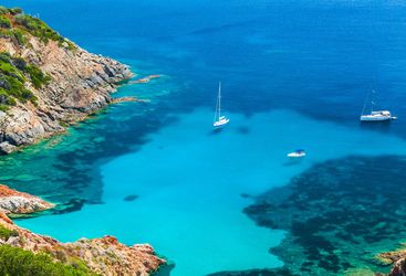Boat in Corsican water