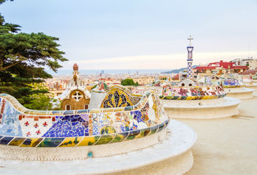 Benches in Guell park