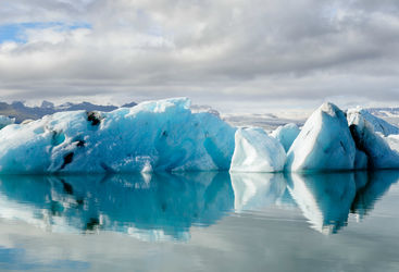 Iceberg glacier lagoon panorama
