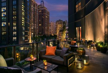 lounge terrace cafe gray