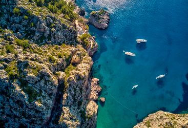 Boats in a cove, Europe