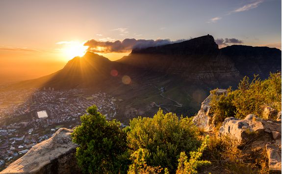 View of Cape Town at Sunset