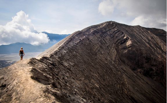 Mount Bromo crater rim