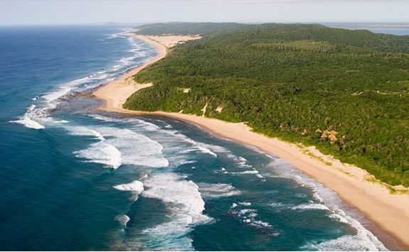 Thonga Beach Lodge aerial view