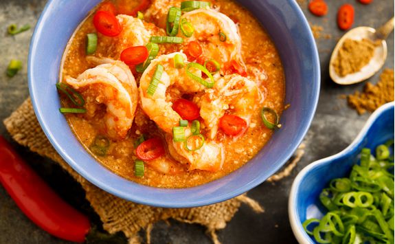 Prawn curry in Bali