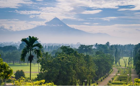 borobudur landscape indonesia