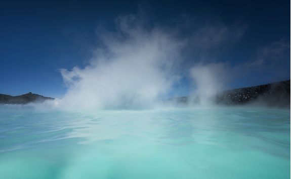 Steam coming from the Blue Lagoon, Iceland