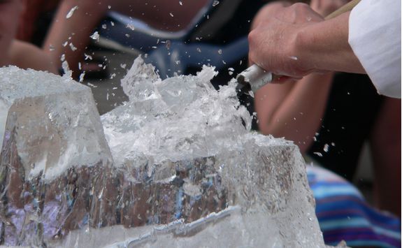 Create an ice sculpture