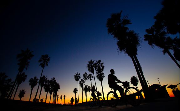 venice beach sunset
