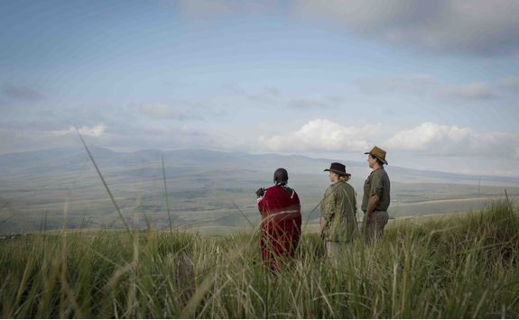 maasai guide with guests
