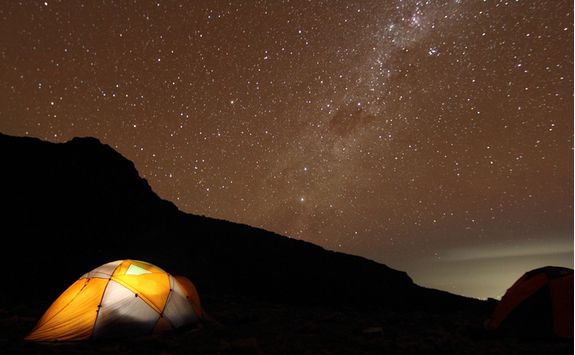 Camping under the stars