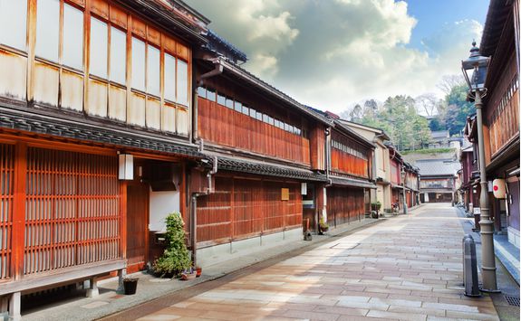 Higashi district street in Kanazawa