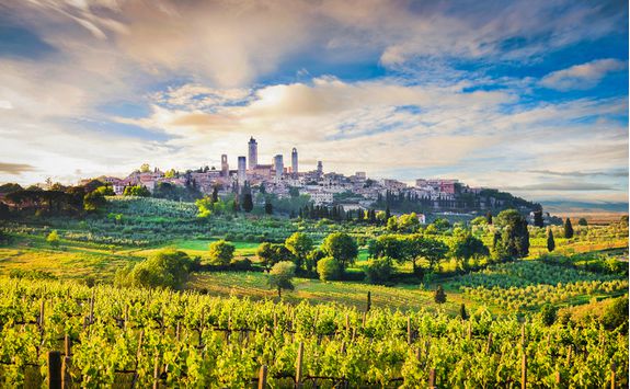 The town of San Gimignano