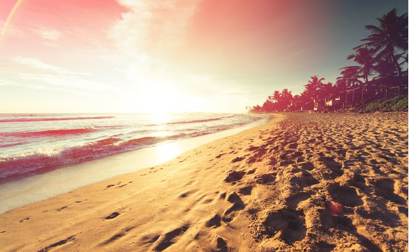 sunset sand sky