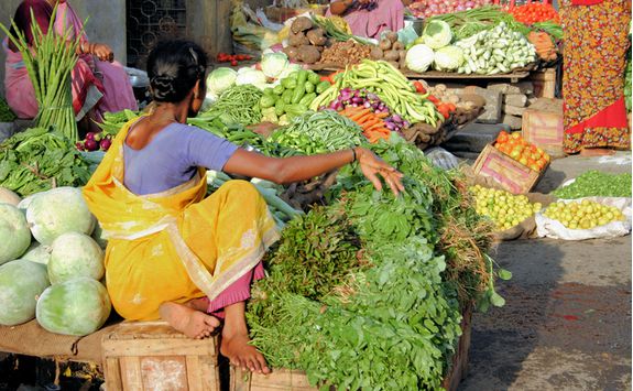 Chennai market street vendor