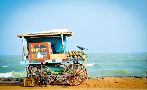 Pondicherry fruit cart
