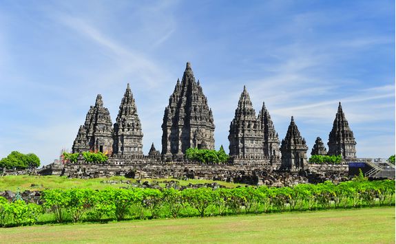 Prambanan Temple from a distance, Java