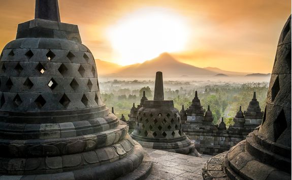 Sunrise at borobudur