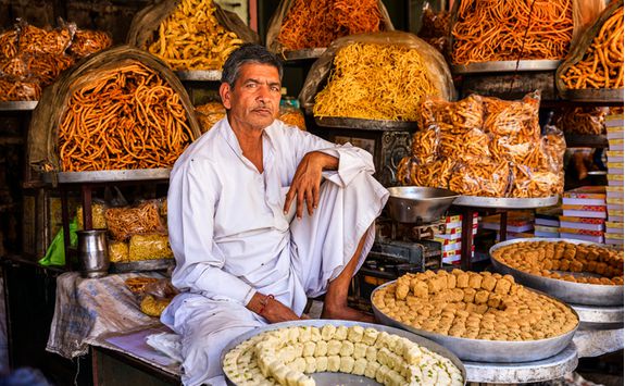 seller at udaipur market