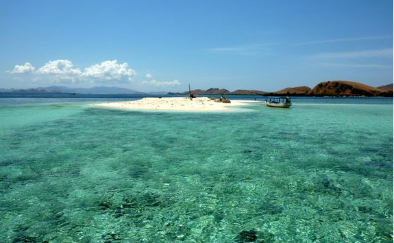 A beach and the Ocean in Komodo