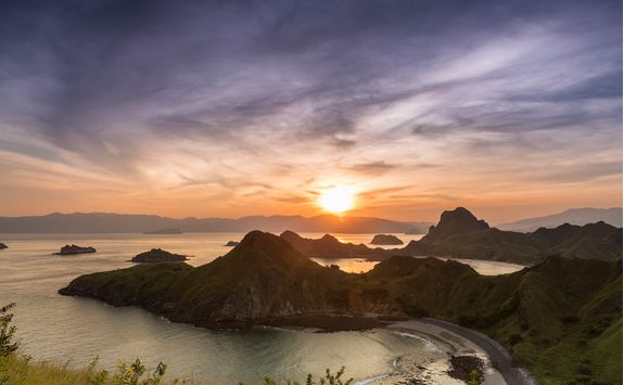 Sunset over Komodo National Park