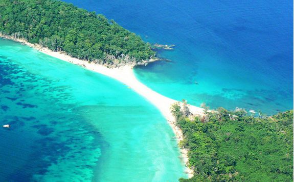 An aerial view of the Andaman Islands