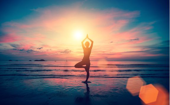 yoga on the beach