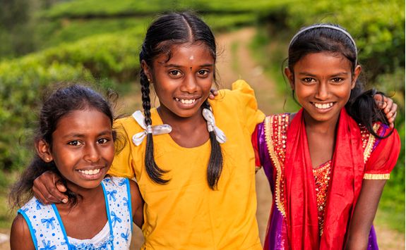 Children in the tea hills