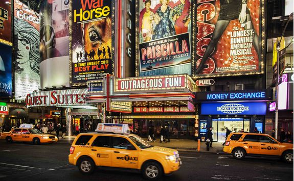 Broadway signs and lights