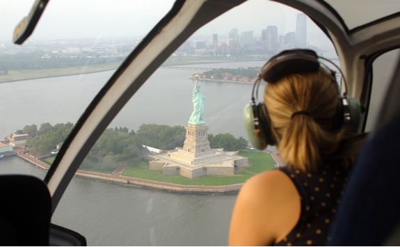 Helicopter ride over New York