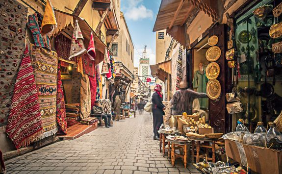 Marrakech market alleyway